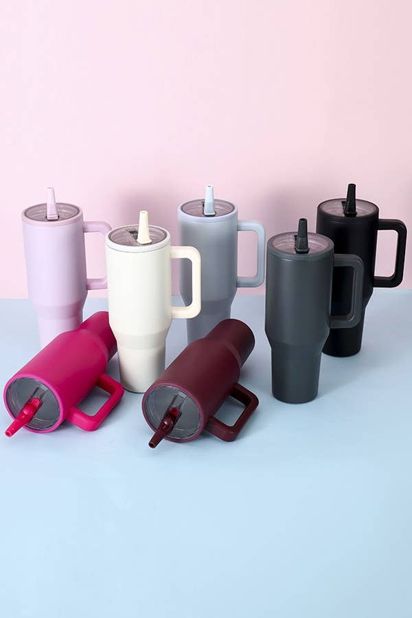 40oz SPILL FREE STAINLESS STEEL VACUUM TUMBLER